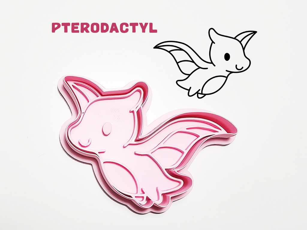 Pterodactyl Dinosaur Cookie Cutter / Stamp