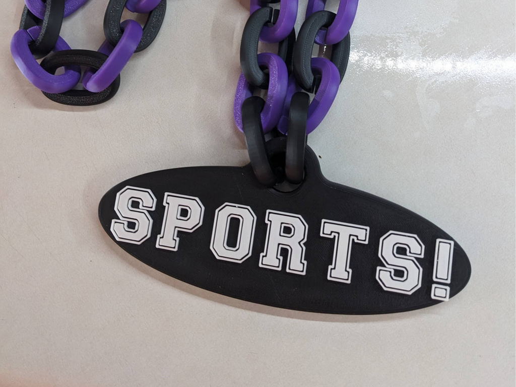 Oversized "Sports" Necklace