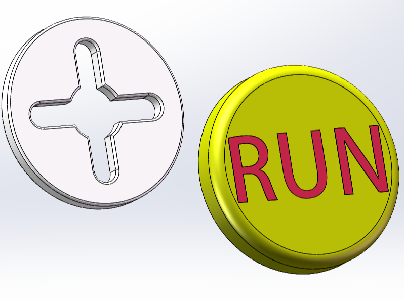 Marathon bib number clip run button