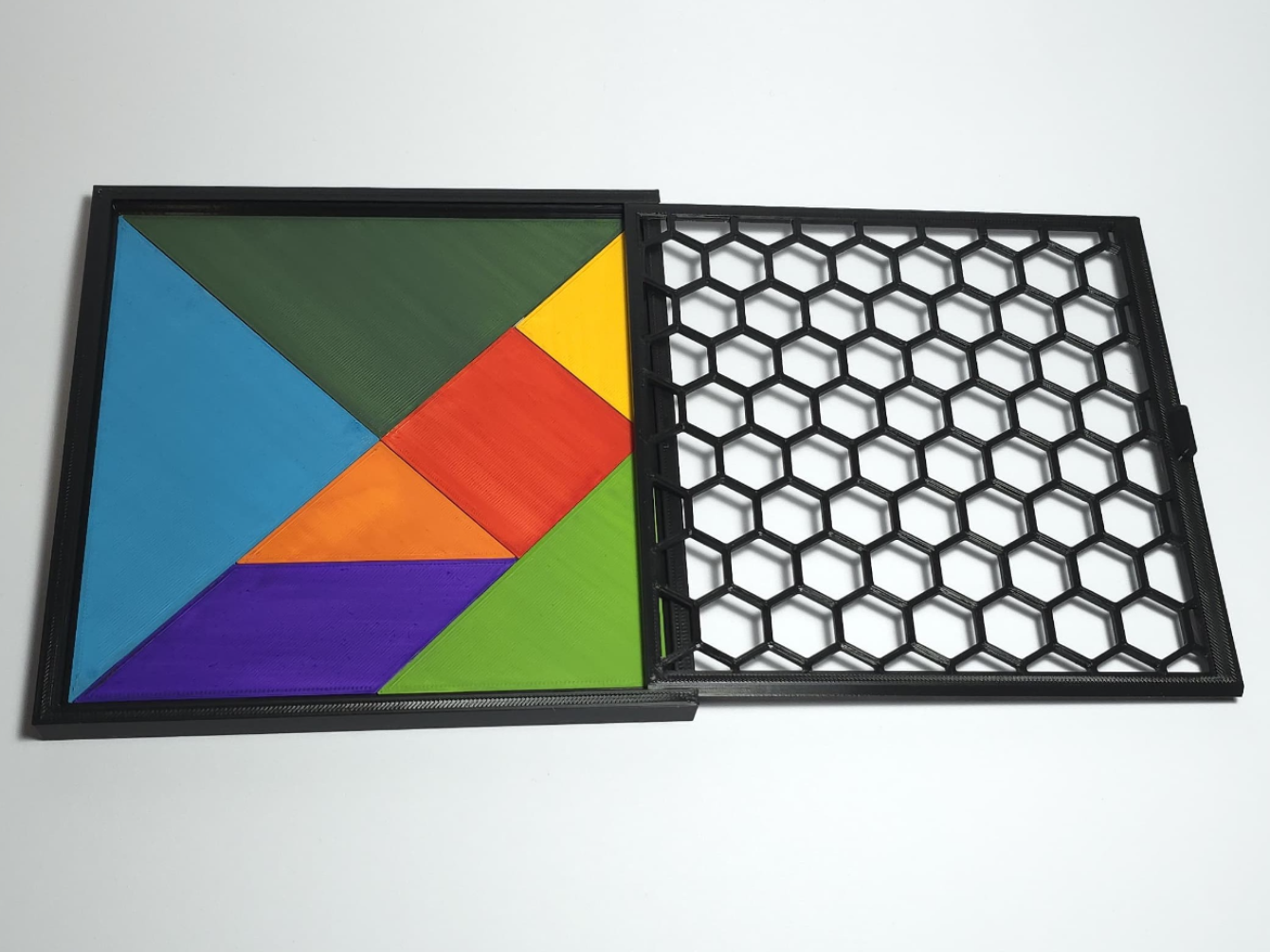 Tangram Puzzle Tiles (With Honeycomb Cover)