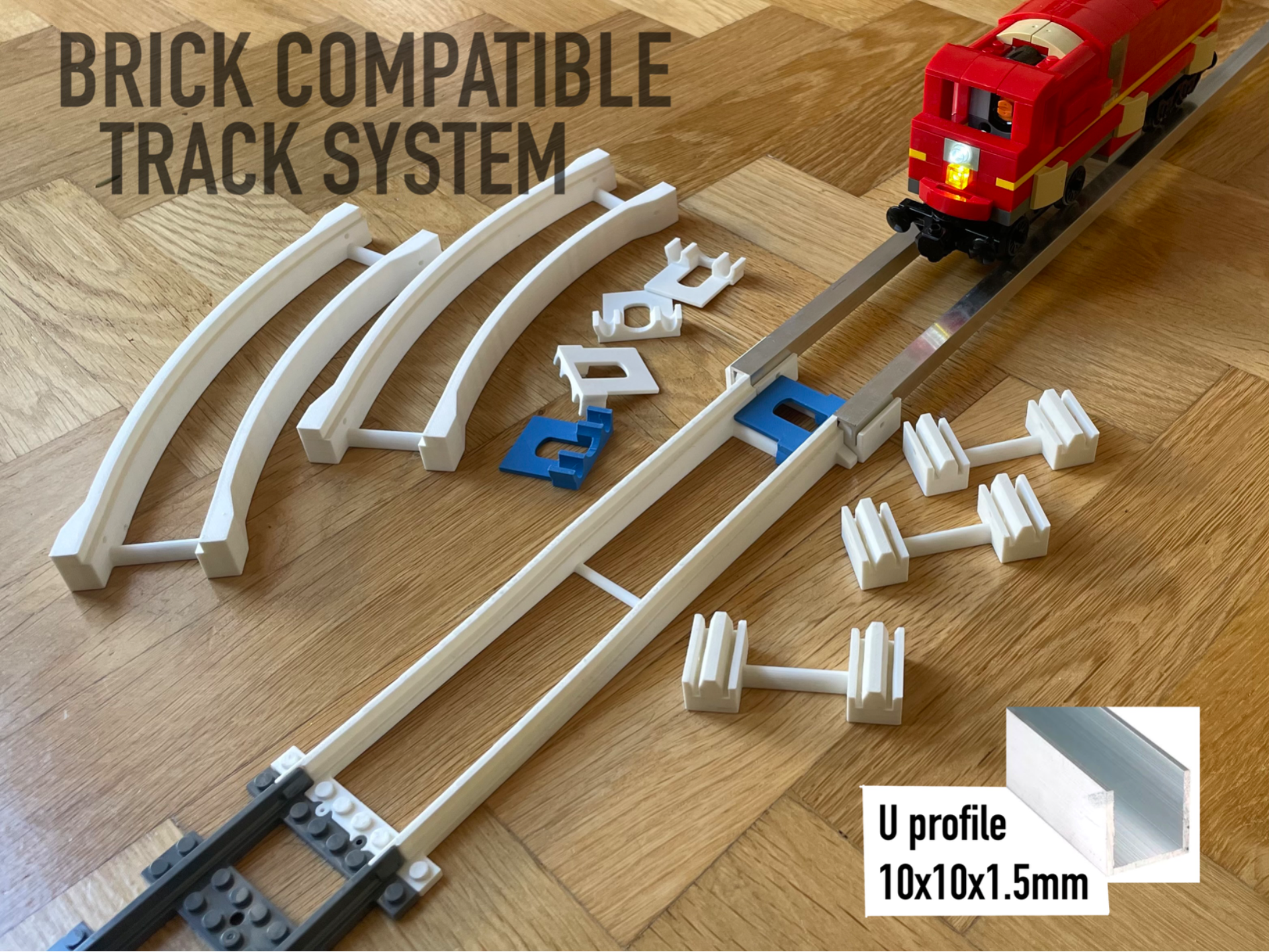 Brick compatible track system