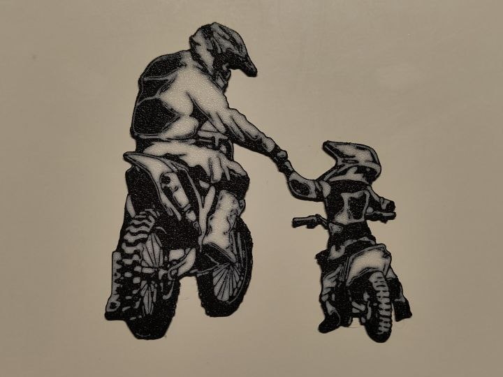 father and son bikers