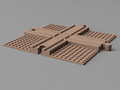 Crossing Rails with LegoBricks plate (wooden rail)