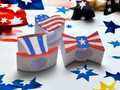 Flag Patriotic Straw Charms
