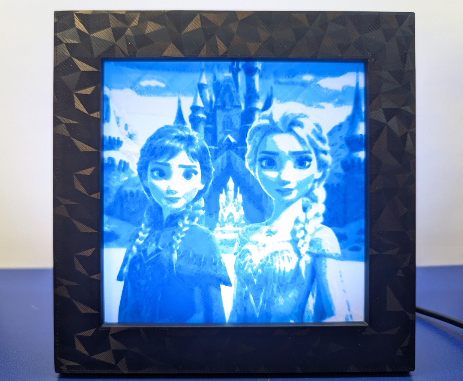 Lithopane - Frozen - Elsa and Anna Castle
