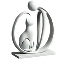 Minimalistic human cat 3 sculpture