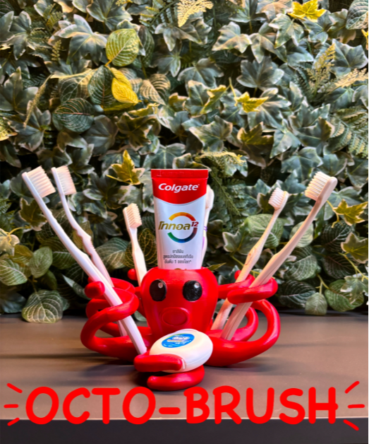 Octopus toothbrush holder
