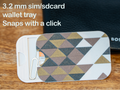 3.2mm multi-color wallet SIM/SD card tray