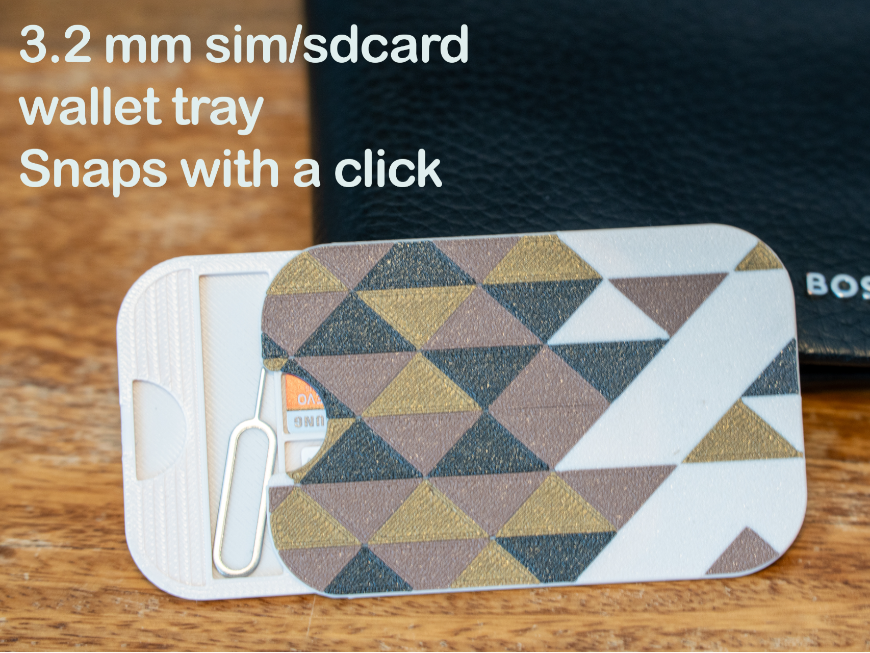 3.2mm multi-color wallet SIM/SD card tray