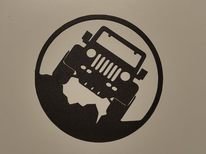Jeep Wrangler silhouette wall art
