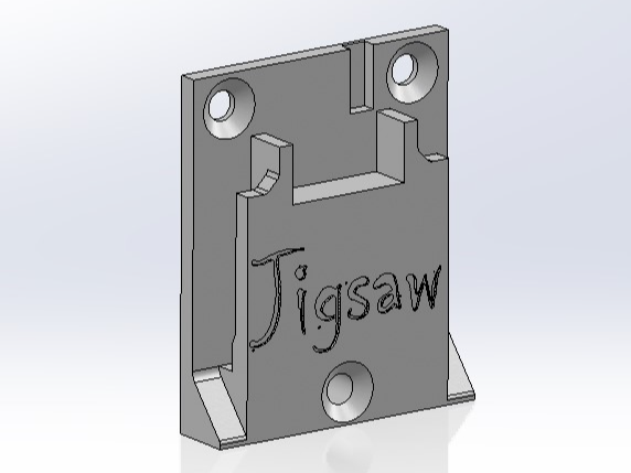 Bauer Jigsaw Wall Mount Bracket with Screw Holes