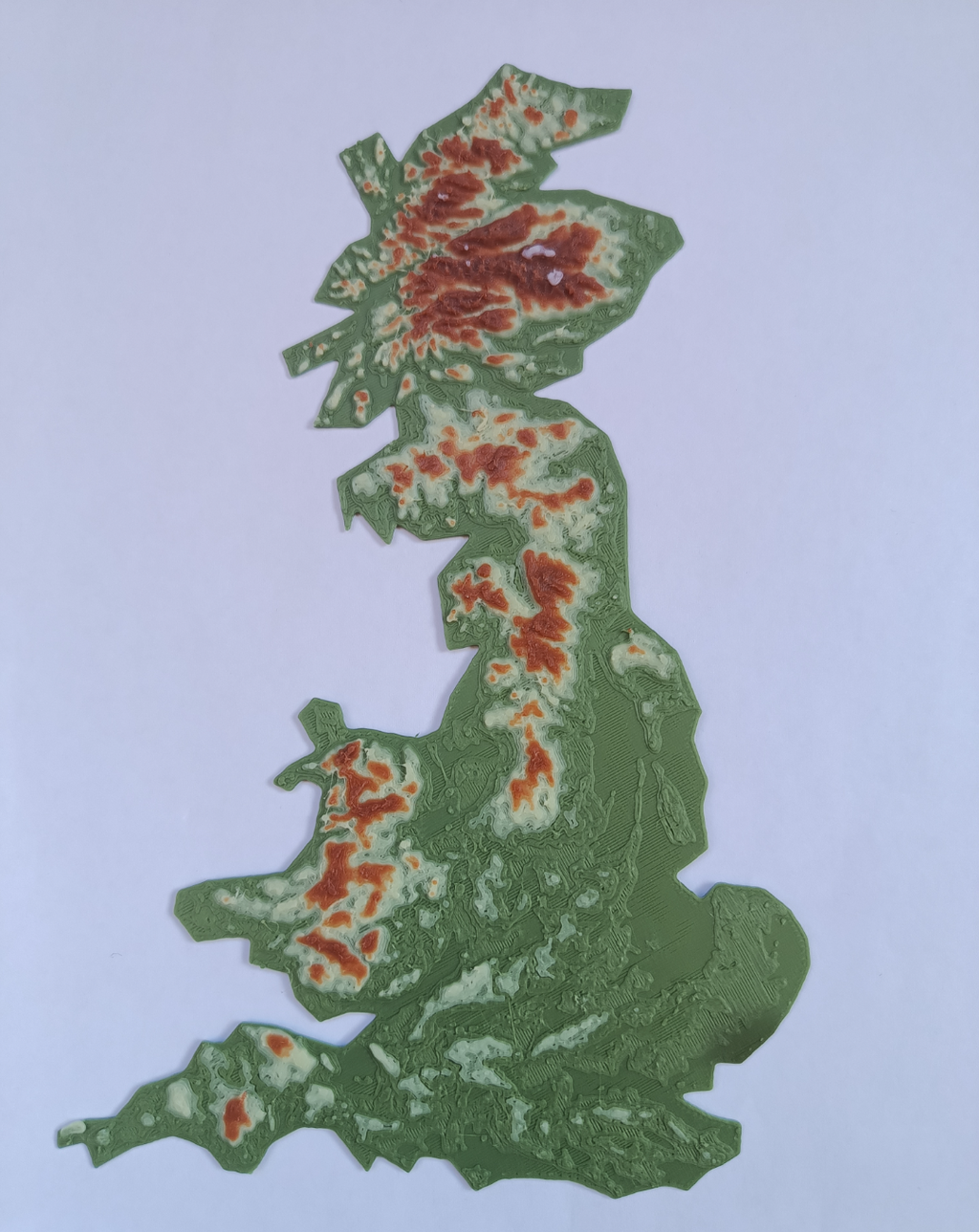 Terrain Map - Colored - UK