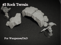 Rock Terrain 3, Boulder for Tabletop Games