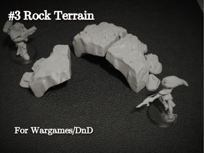 Rock Terrain 3, Boulder for Tabletop Games
