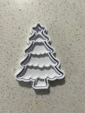 Christmas tree cookie cutter and stamp