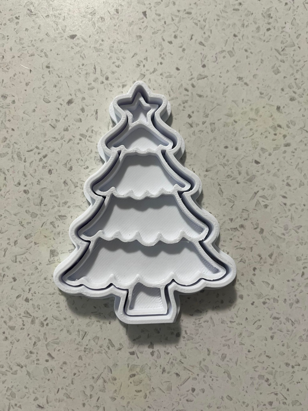 Christmas tree cookie cutter and stamp