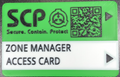 SCP Zone Manager Card|Secret Laboratory Game
