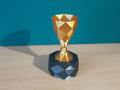 minimalistic lowpoly trophy with base (vase mode)