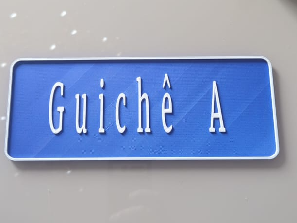 Placa de Guichê de Atendimento