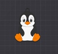 cute animal , patrick the penguin keychain / necklace charm (free for commercial use)