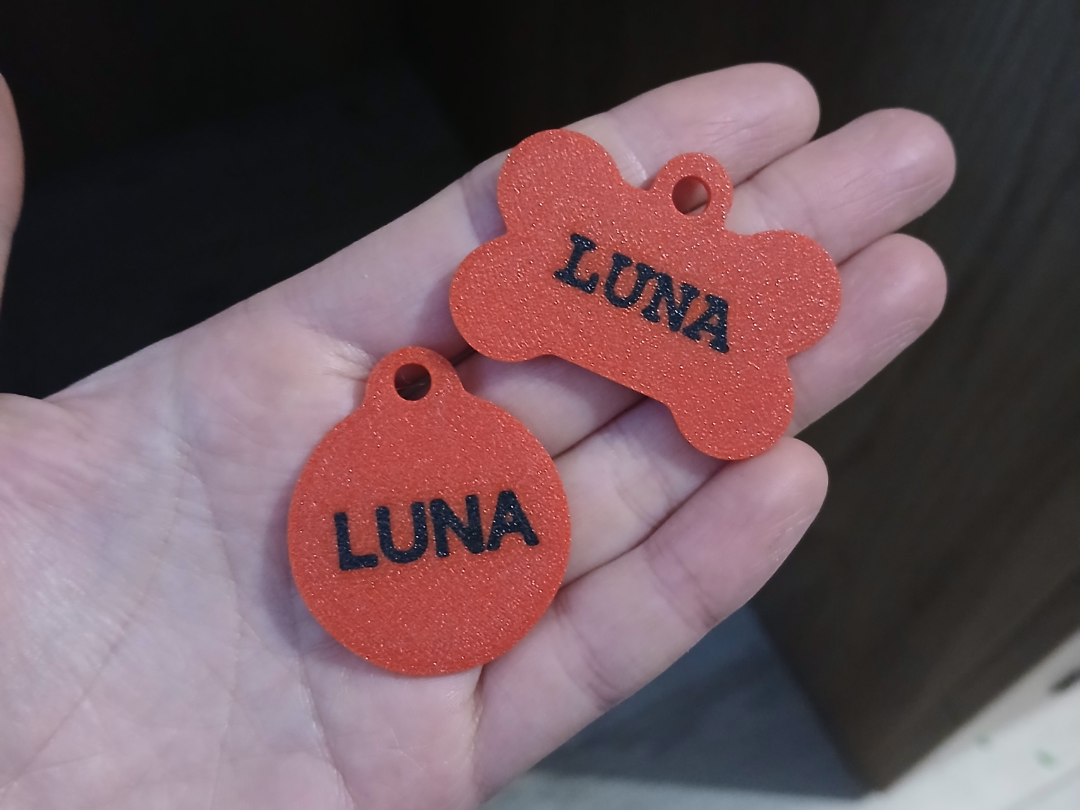 Dog name tag