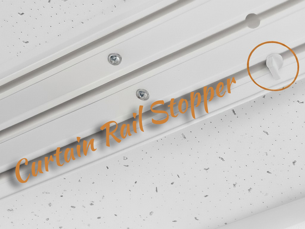 Curtain rail stopper - curtain holder