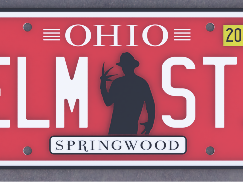 Halloween Elm St Sign