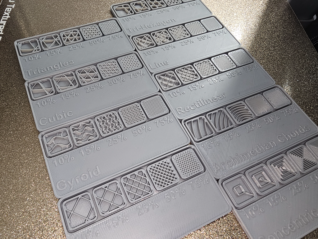 Filament Infill Swatches