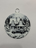 Christmas landscape to hang ,Christmas ball