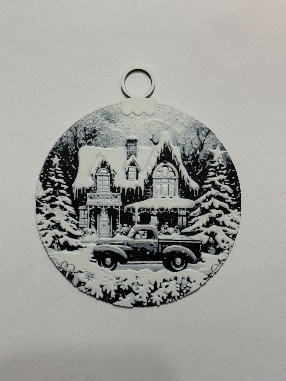 Christmas landscape to hang ,Christmas ball