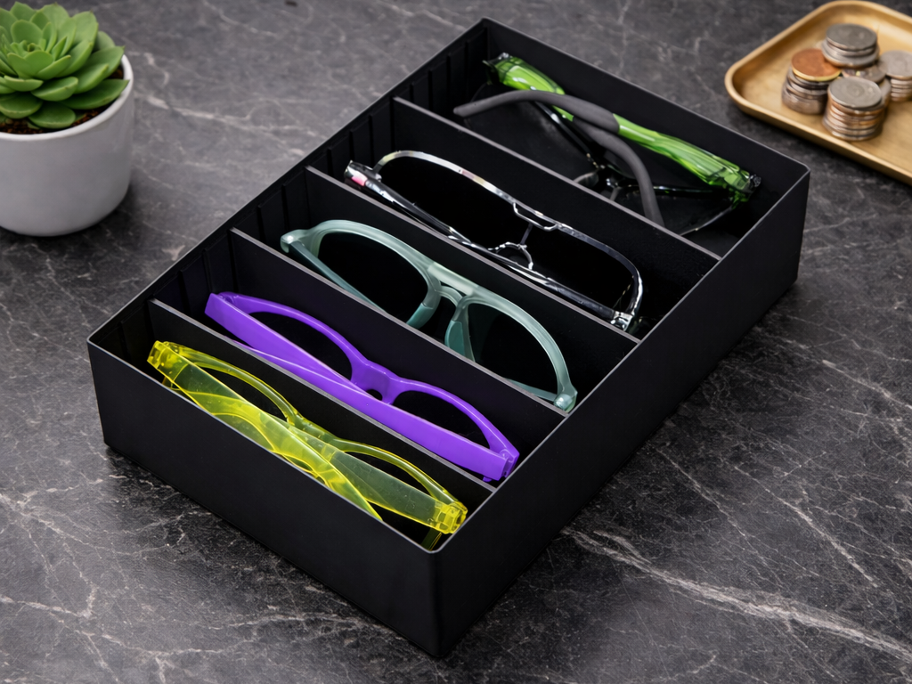 Gridfinity sunglasses organizer w/ modular divider