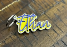 Personalized keychain, gift tag, stocking tag