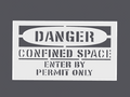 Danger Sign Template - Confined space