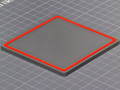 Square coaster (round corners) with lip
