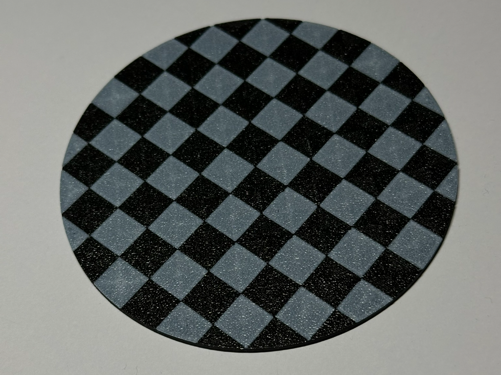 Retro chessboard pattern coaster