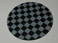 Retro chessboard pattern coaster
