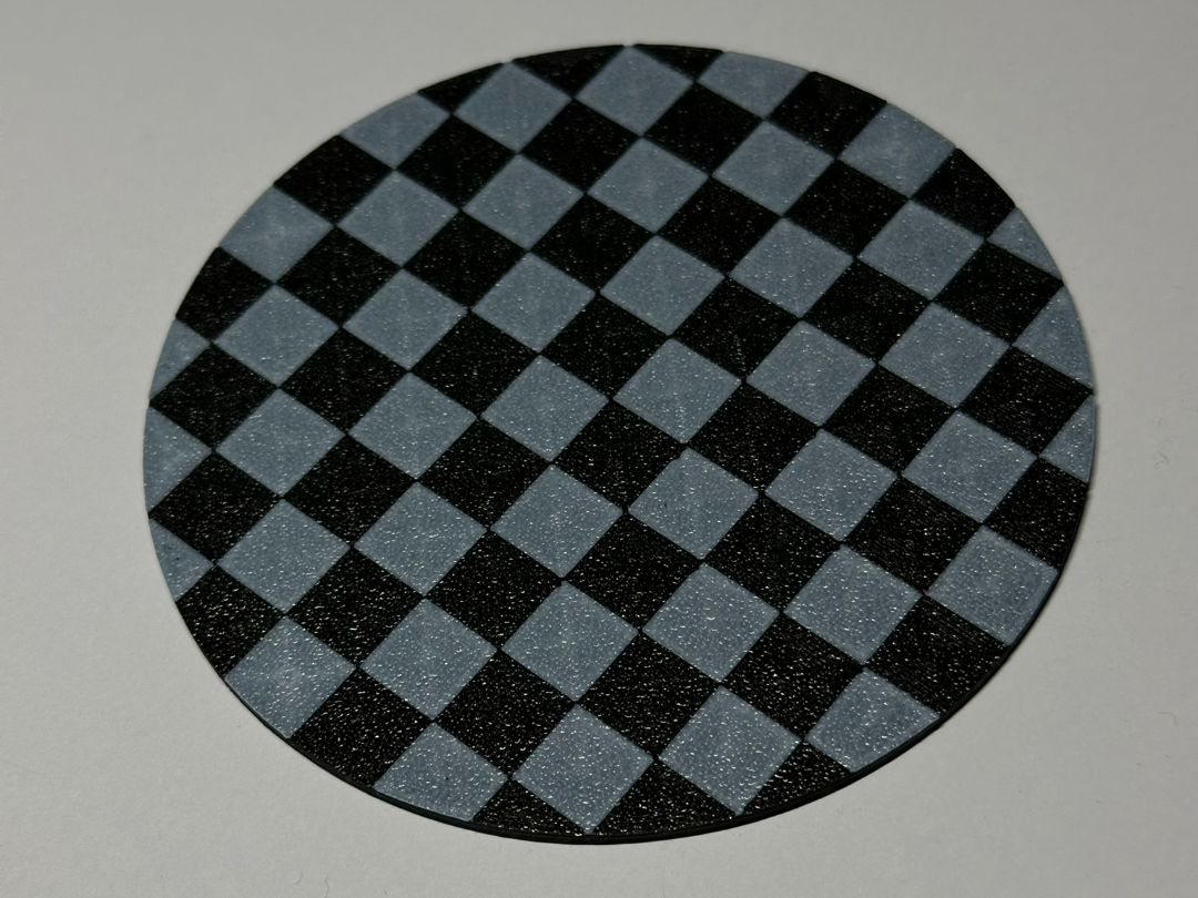 Retro chessboard pattern coaster