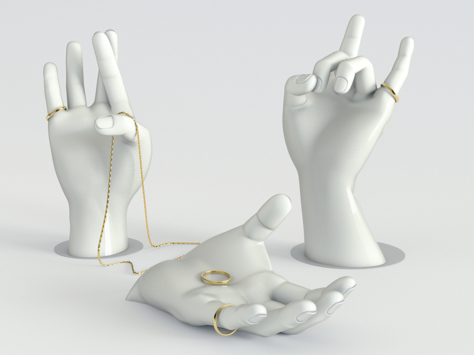 Ring and jewelery-holder hands