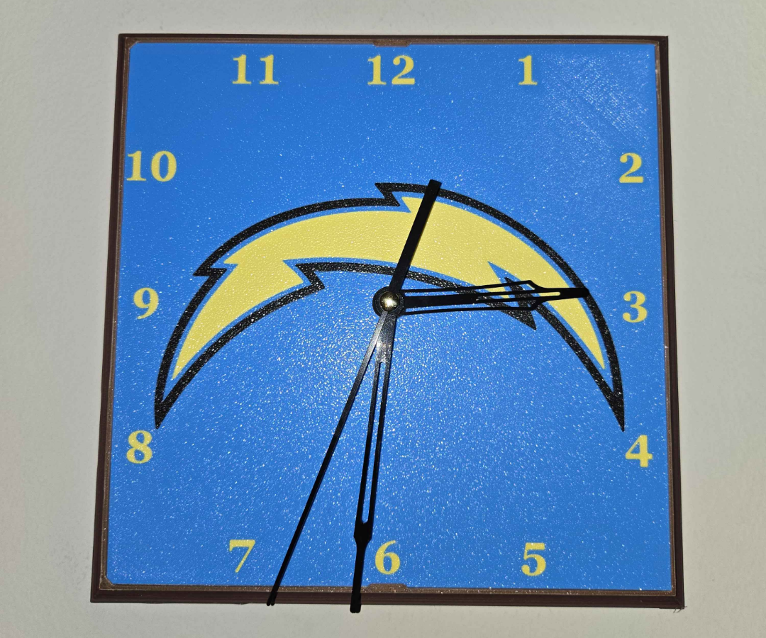 Los Angeles Chargers Clock Face
