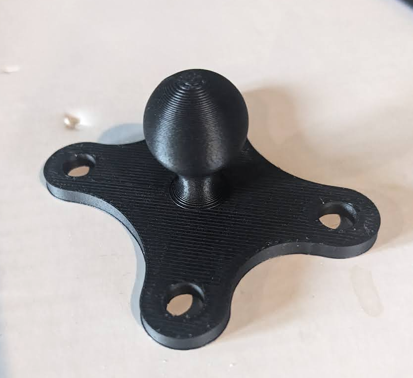 AMPS pattern plate with 17mm ball - parametric