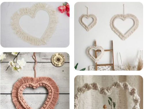 Heart macrame blank