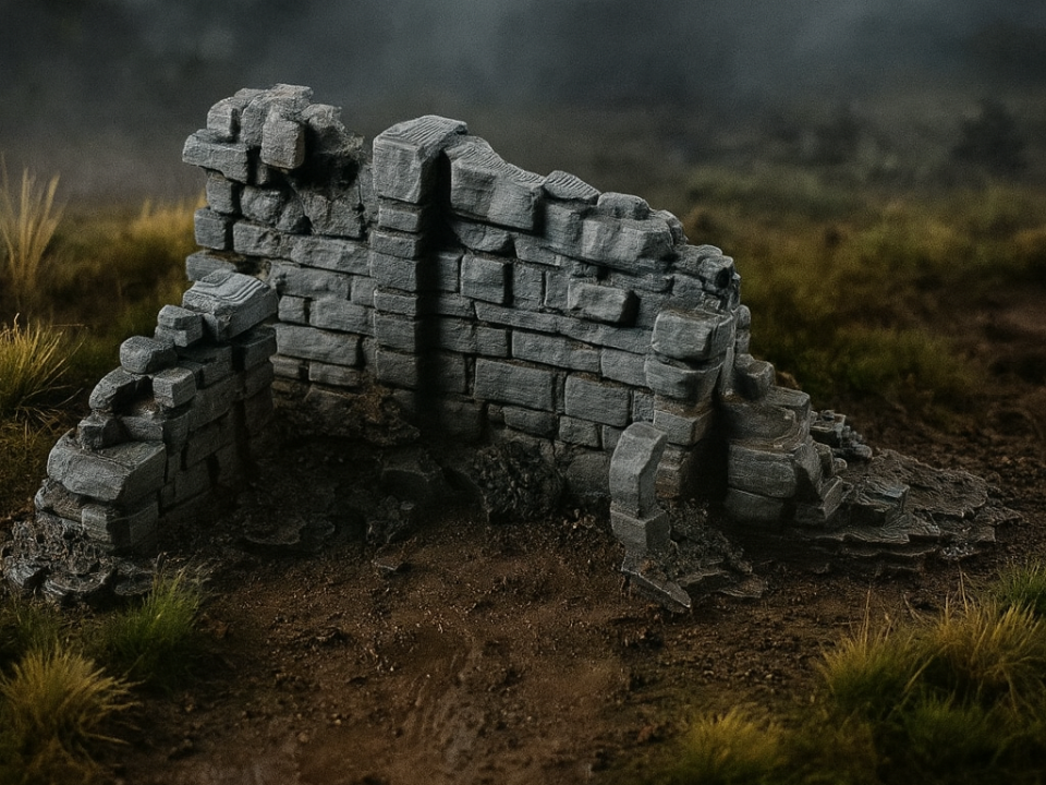 Ruined temple wall - Scatter terrain