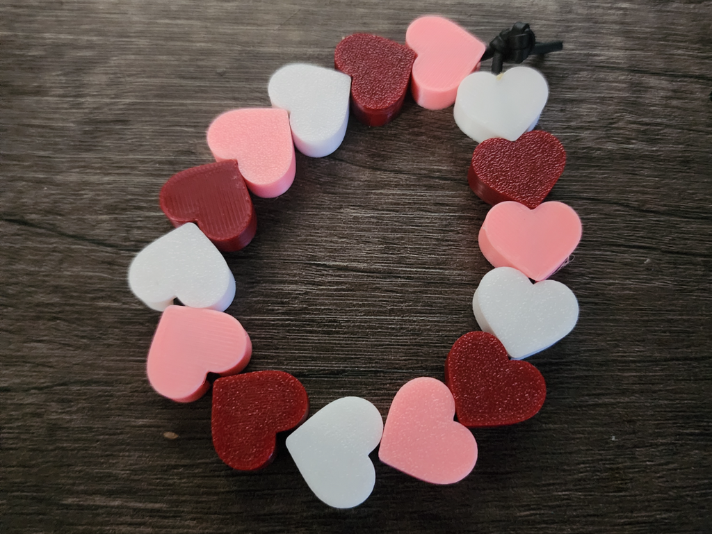 Rounded heart beads