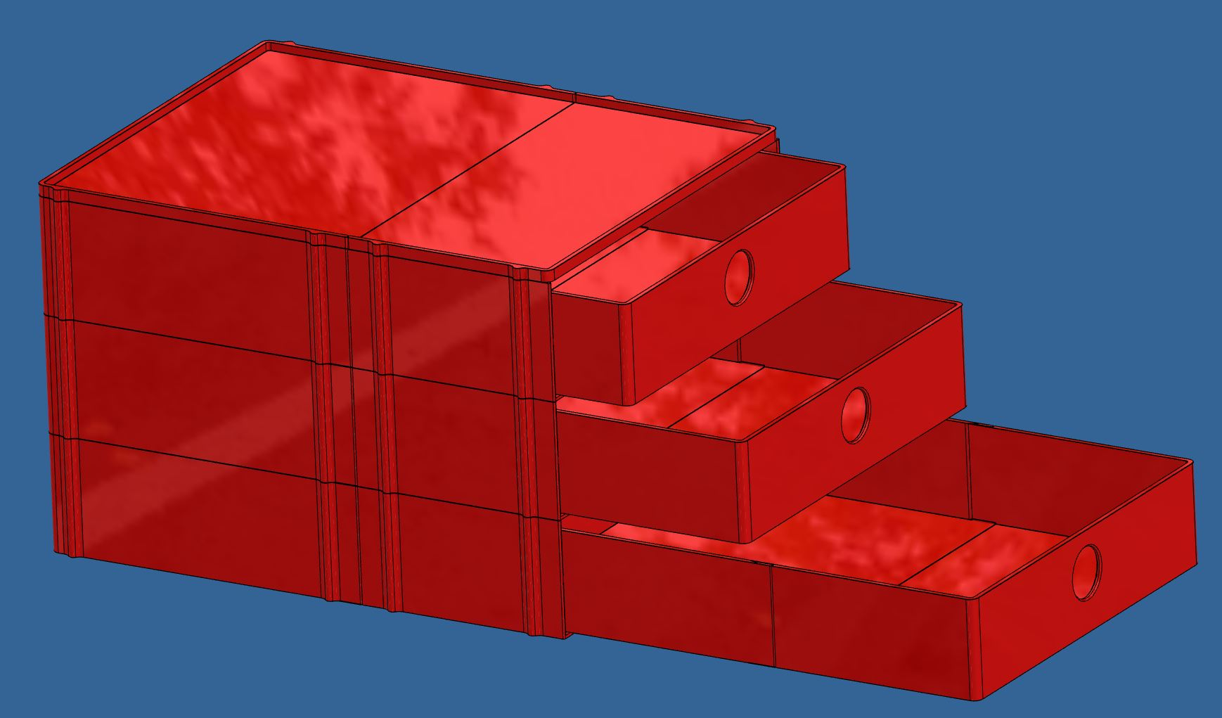 Modular Storage box for DIN A4 sheets - Stackable