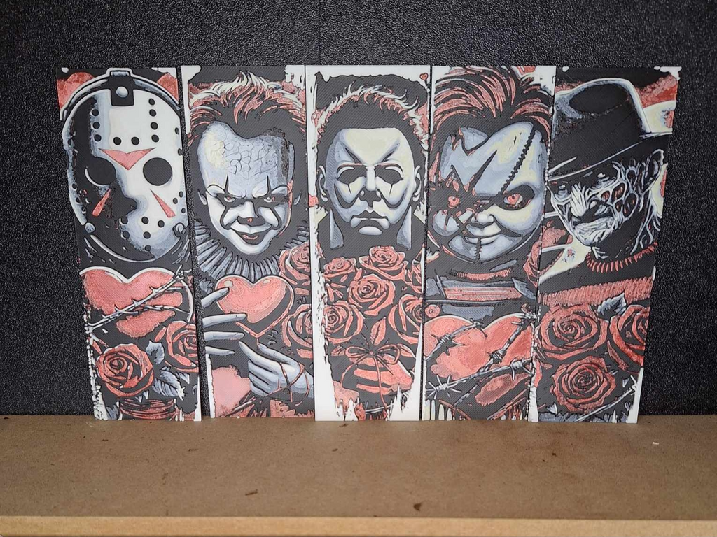 Anti-Valentines Horror Bookmark Version 6 profiles