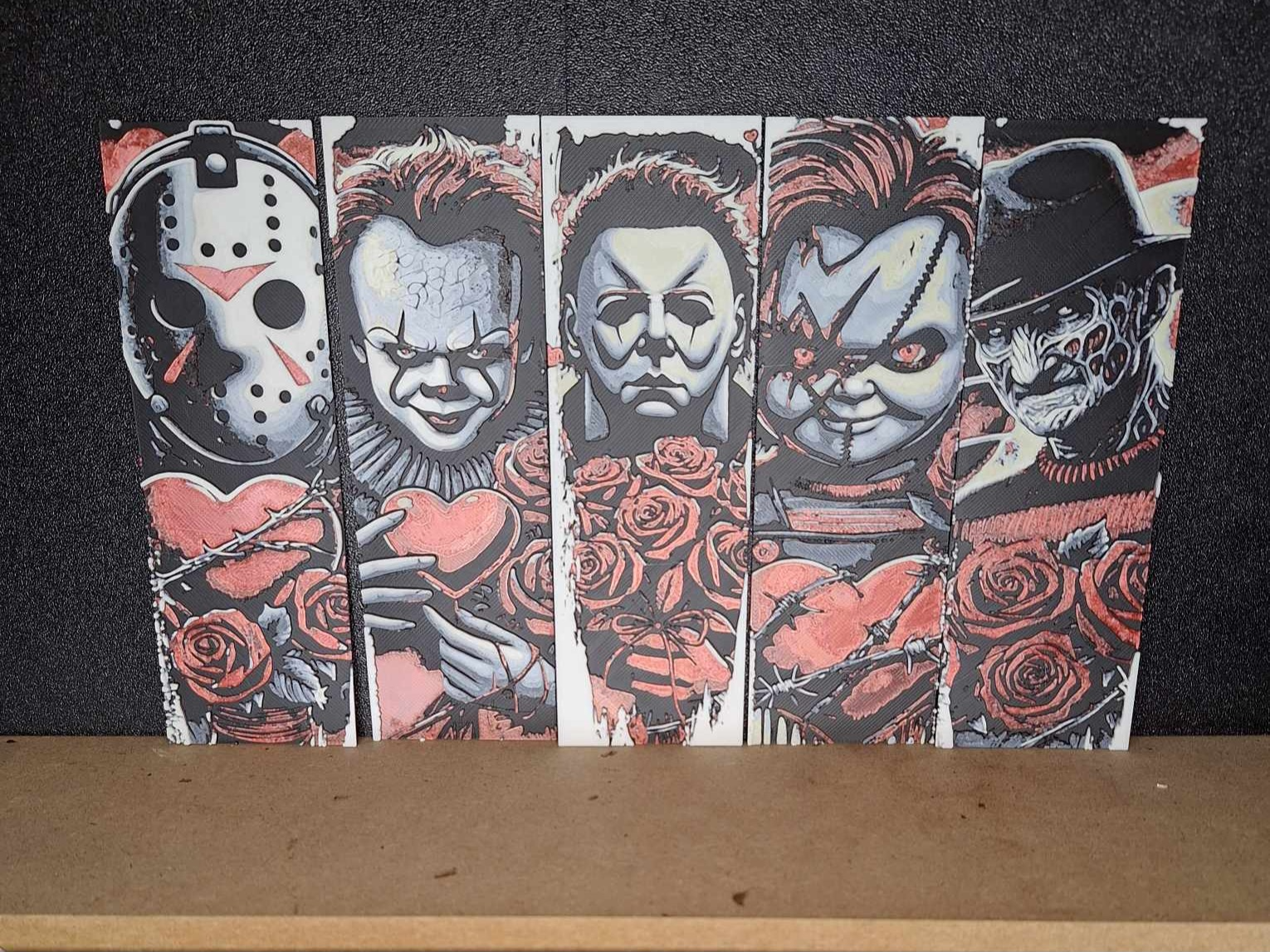 Anti-Valentines Horror Bookmark Version 6 profiles