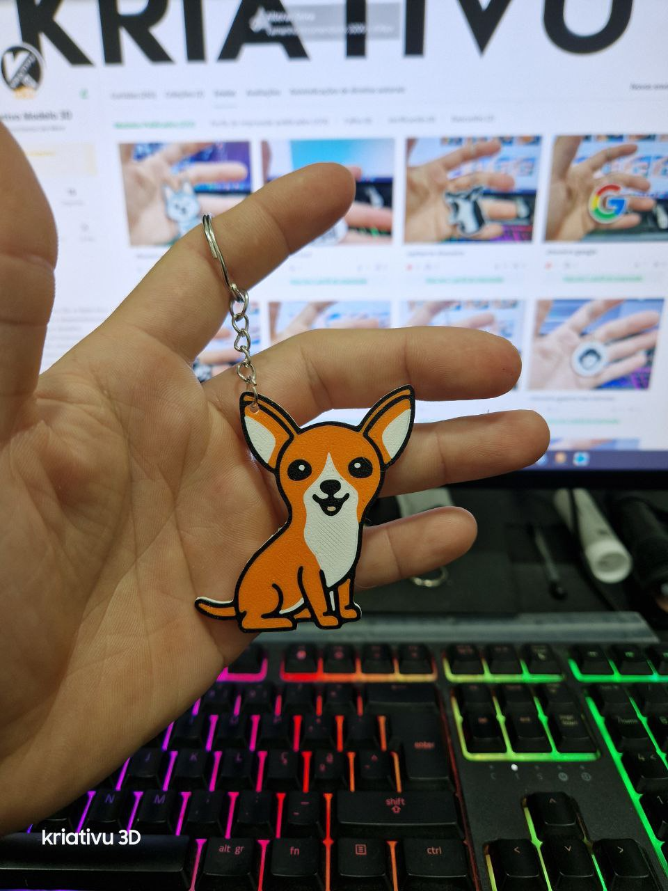 keychain cute dog