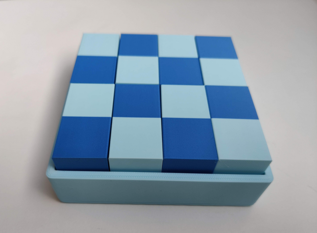 16 pieces flat cube puzzle