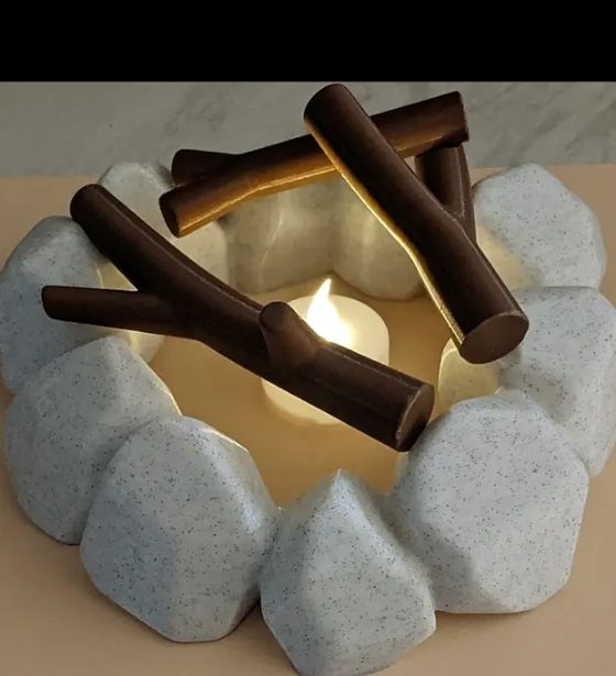 Fire tea light decor