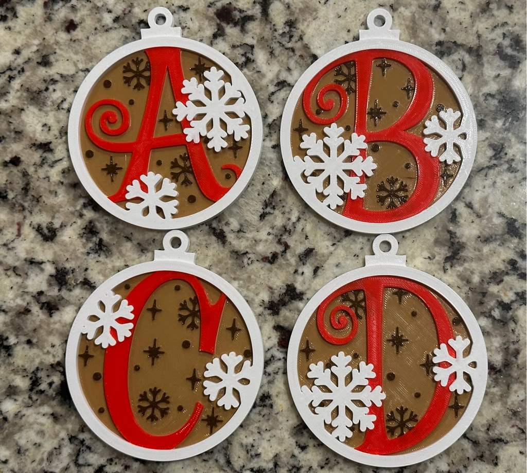 Monogram Letter Ornaments Full Alphabet